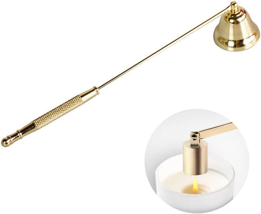 Candle Snuffer, Candlesnuffers Wick Snuffer Candle Extinguisher Accessory for Putting Out Extinguish Candle Wicks Flame Safely, Gold