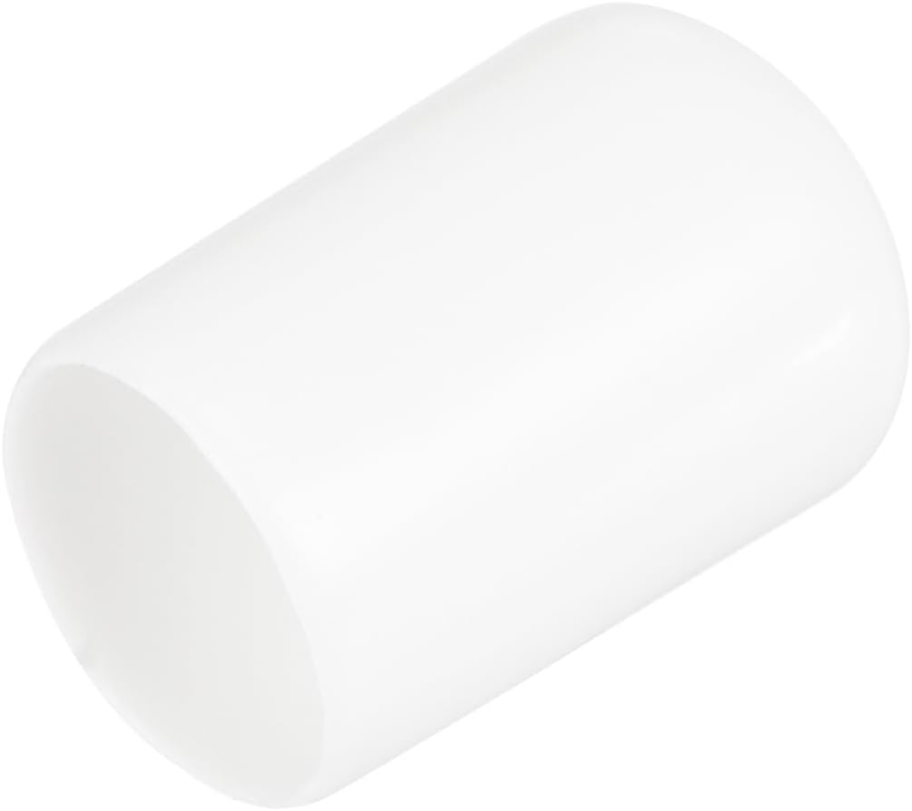 uxcell 20pcs Rubber End Caps 12.5mm(1/2 inch) ID Vinyl Round Tube Bolt Cap Cover Thread Protectors White
