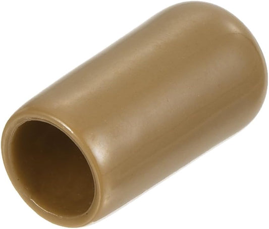 uxcell 20pcs Rubber End Caps 7mm ID Vinyl PVC Round Tube Bolt Cap Cover Screw Thread Protectors Light Brown
