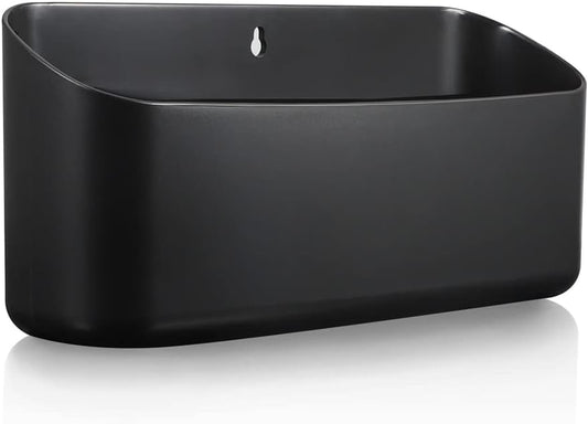 Picowe Magnetic Laundry Storage, Large Lint Holder Bin for Laundry Room, Space-Saving Trash Container Hanging on Dryer, Washer or Wall Mount Trash Bin, M - Black