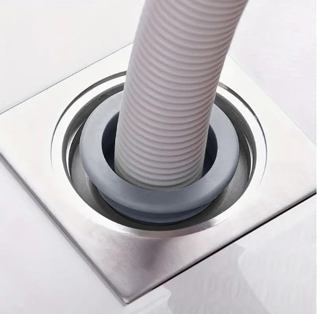 Pack of 2 Washing Machine Hose Sealing Rings, Strainer Drain Pipe Silicone, Anti-Odor Floor Plug, Sewer Deodorant Ring Cover Seal for Washer Kitchen Bath - 2 Sizes (35-40mm) and (45-50mm)