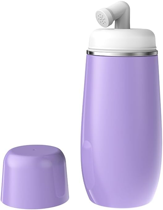 Portable Bidet for Travel Friendly Handheld Personal Peri Bottle 400ml Convenient Leakproof Design Personal Hygiene Cleaning (Purple, 400ml)