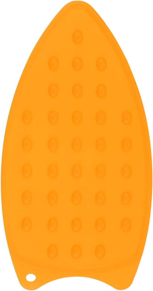 HARFINGTON Silicone Iron Rest Pad, Multipurpose Iron Hot Resistant Mat Iron Rest Plate for Ironing Board Hot Heat Resistant Steam Compact Mat, Orange