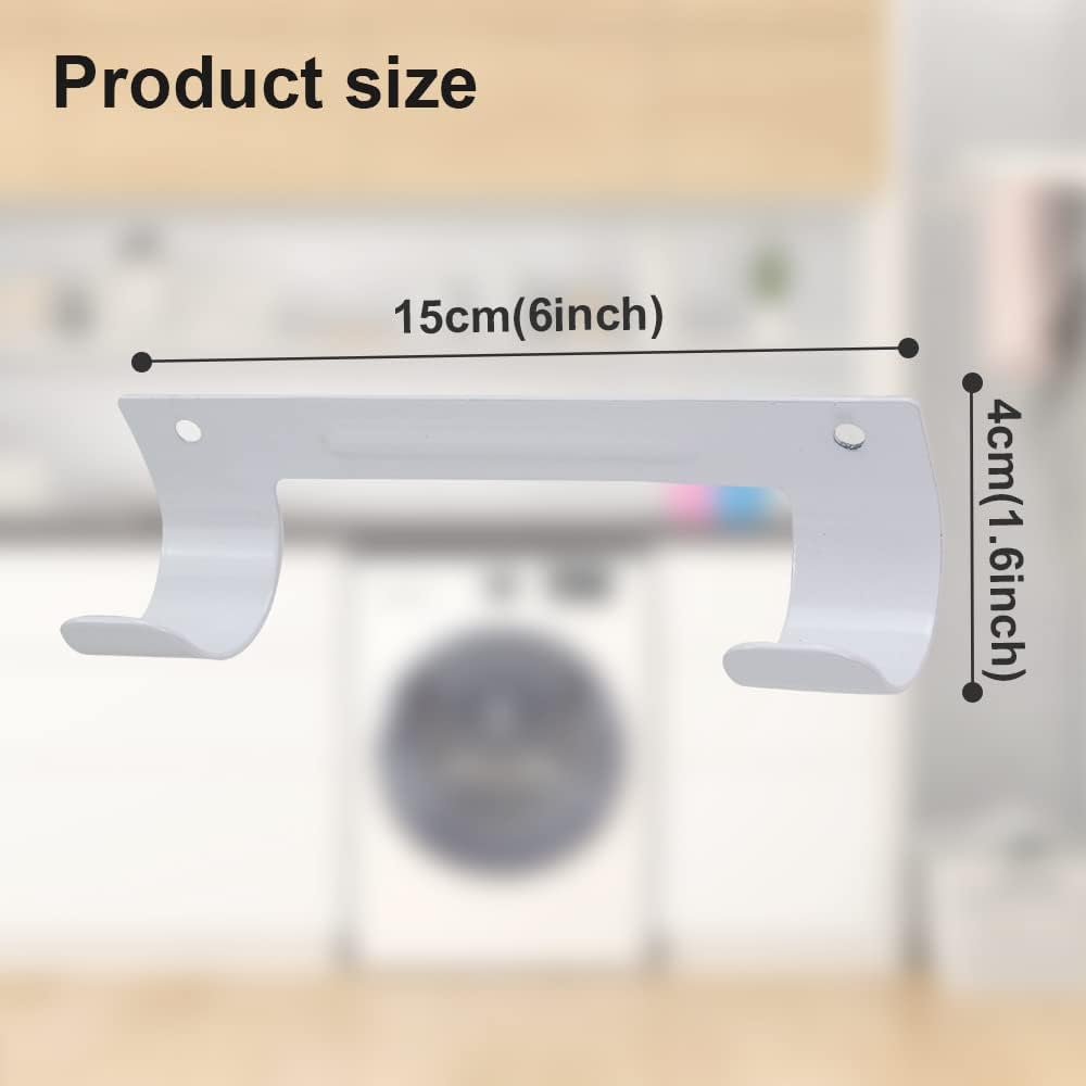 Ironing Board Hanger Wall Mount Ironing Board Holder Organizer Wall Rack for Laundry Rooms Storage Rack Hanging Shelf Hanger (White-2 PCS)
