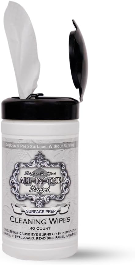 Heirloom Traditions Deglosser Surface Prep Wipes, heavy duty Degreaser, 40CT