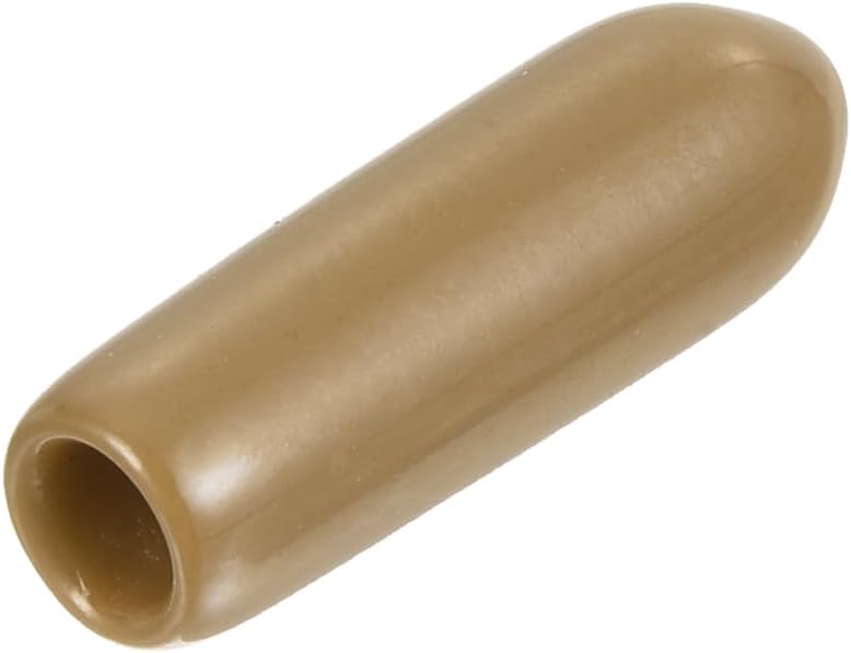 uxcell 20pcs Rubber End Caps 3mm(1/8") ID Vinyl PVC Round Tube Bolt Cap Cover Screw Thread Protectors Light Brown