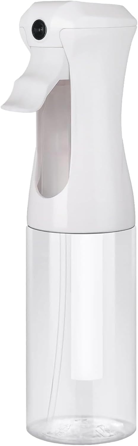 VIGOR PATH Continuous Spray Bottle for Hair – Fine Mist Mister for Hairstyling, Cleaning, Plants, Pets, Barbers, Salons, and Essential Oil Applications (200ml/6.7 oz) Clear