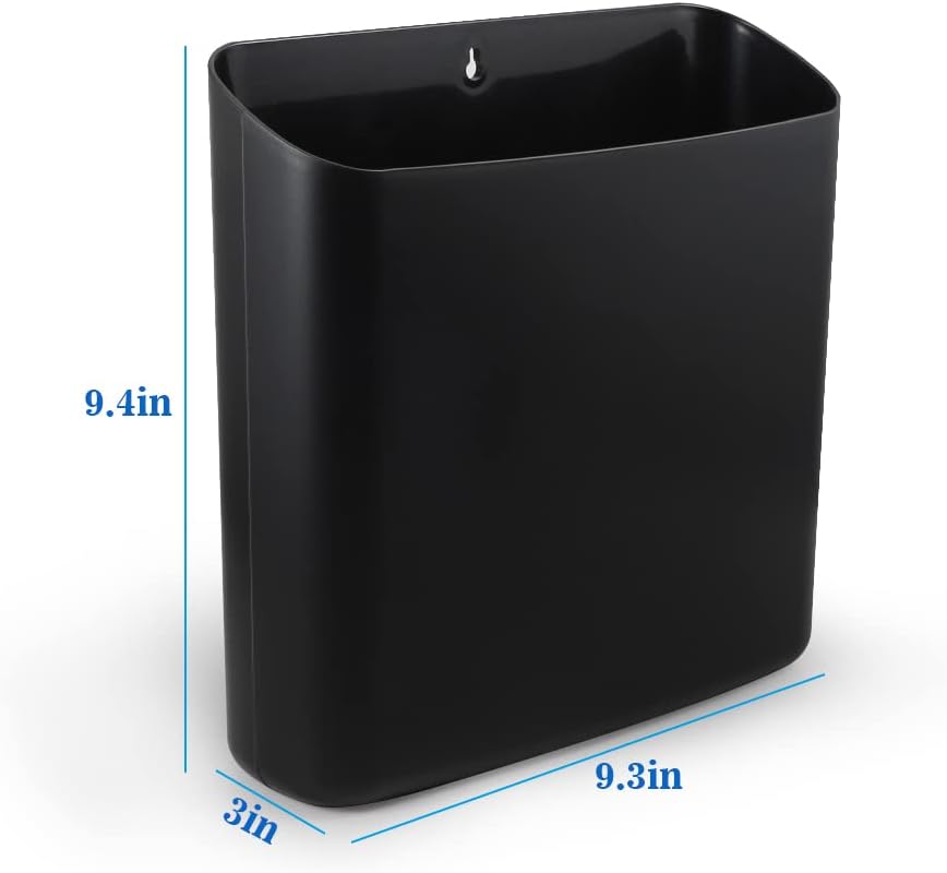 Picowe Magnetic Laundry Storage, Large Lint Holder Bin for Laundry Room, Space-Saving Trash Container Hanging on Dryer, Washer or Wall Mount Trash Bin (Black)