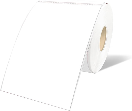 STARLIBOO 3"X5" Rectangle Color Coding Labels, Removable Square Label Inventory Stickers, Permanent Warehouse Moving Box Square Label (250Labels, White)