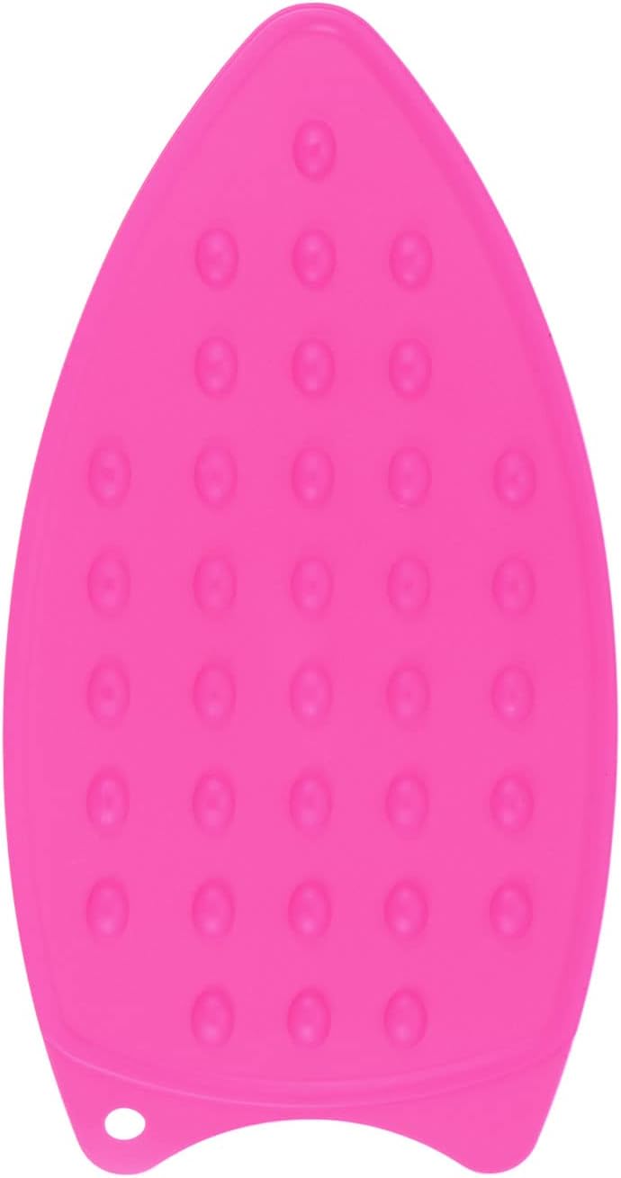 HARFINGTON Silicone Iron Rest Pad, Multipurpose Iron Hot Resistant Mat Iron Rest Plate for Ironing Board Hot Heat Resistant Steam Compact Mat, Fuchsia