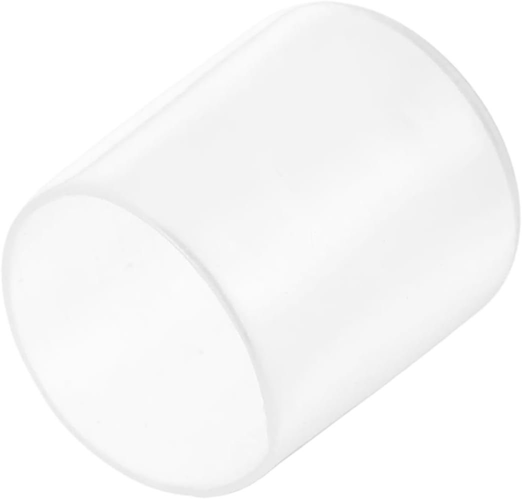 uxcell 20pcs Rubber End Caps Protective Caps 26mm(1 Inch) ID Vinyl PVC Round Tube Bolt Cap Cover Screw Thread Protectors, Clear