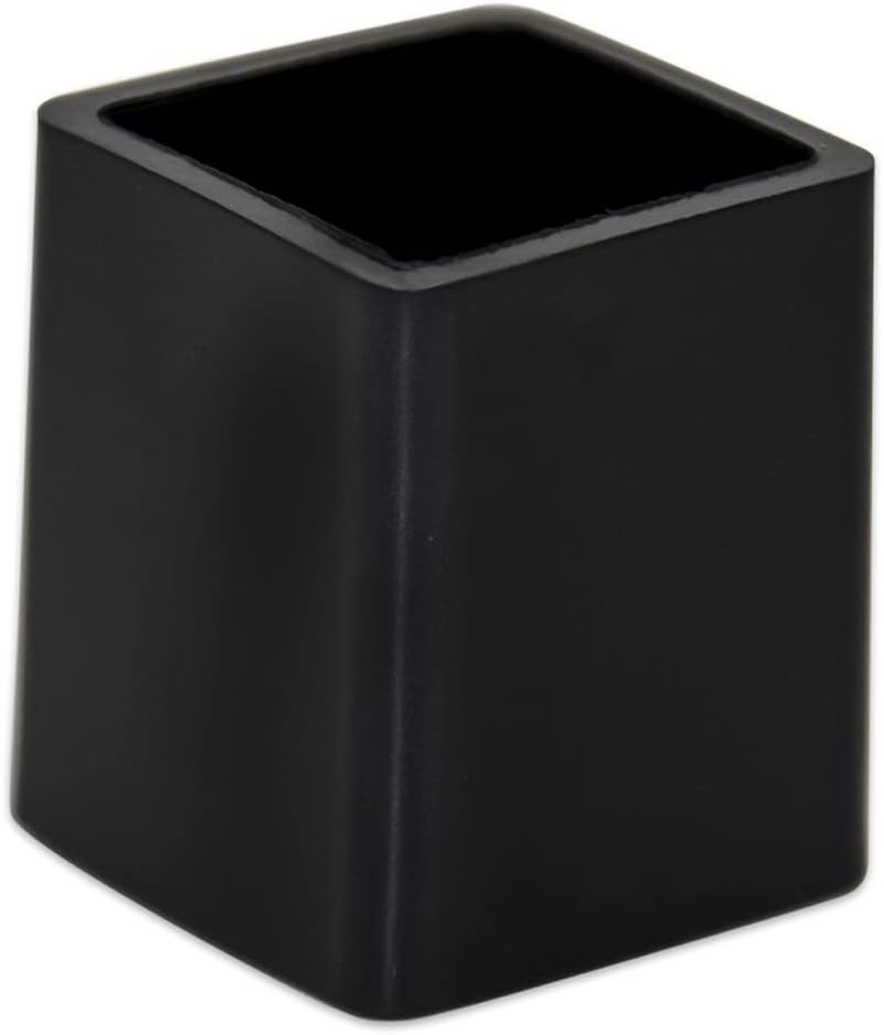 Flyshop Flexible Anti-Scratch PVC Patio Chair Table Leg Caps Tips Floor Protectors Square Furniture Covers, 20pcs, Black, 20 mm x 20mm, 13/16" x 13/16"