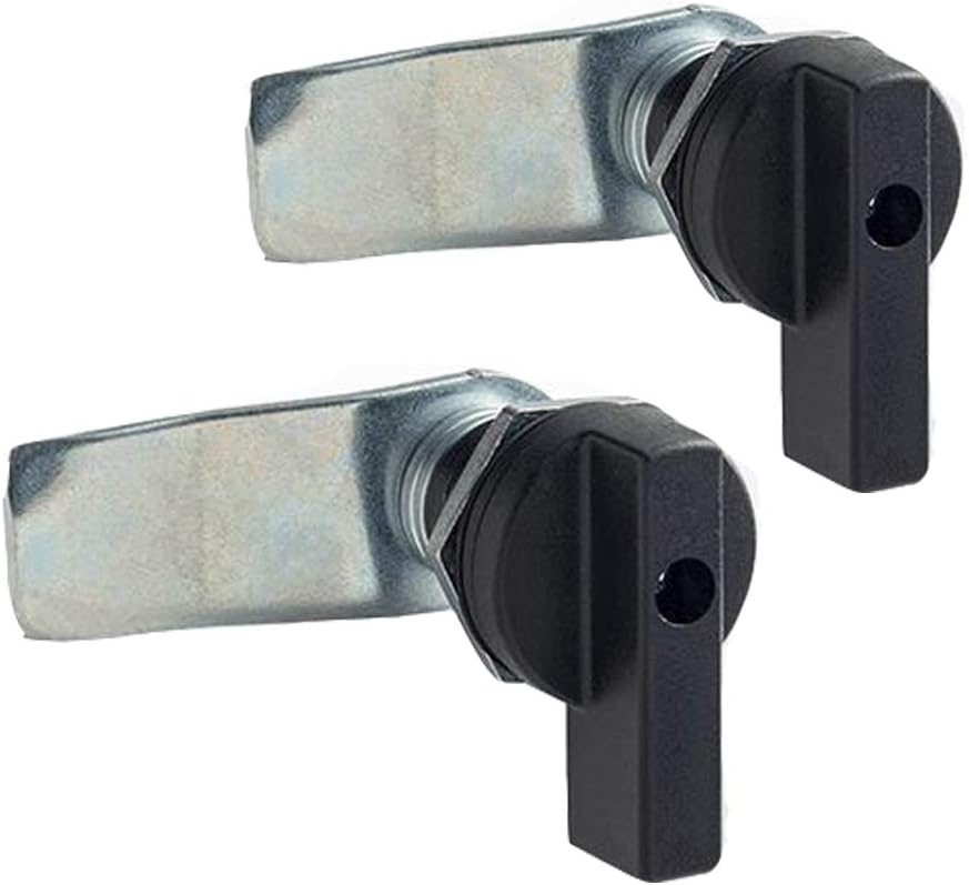 WJSKDQ 2PCS Thumb Operated Offset Thumb Cam Lock Black Cam Lock