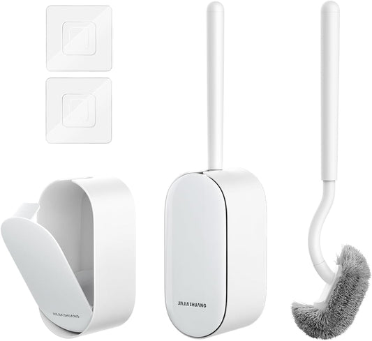 Bathroom Toilet Brush, OSCIOSS Toilet Cleaner Brush [2 Pack] with Ergonomic Design, Compact Size, Durable Bristles, Wall Mounted RV Toilet Brush for Bathroom Cleaning