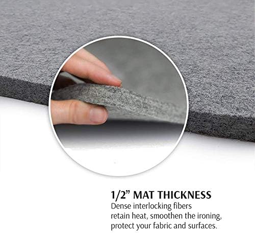 Extra Large Wool Pressing Mat 22" x 60" with Carrying Case – 100% New Zealand Wool Ironing Pad for Quilting, Sewing & Embroidery – Heat Retaining & Double-Sided Pressing Surface