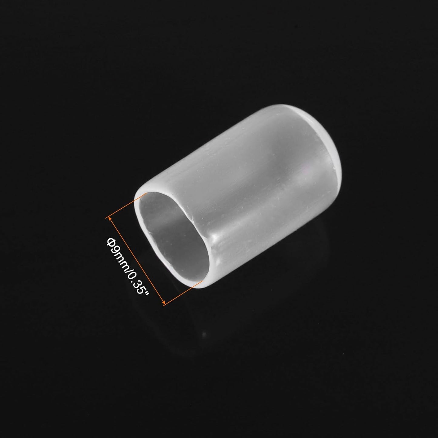 uxcell 20pcs Rubber End Caps 9mm ID Vinyl PVC Round Tube Bolt Cap Cover Screw Thread Protectors Clear