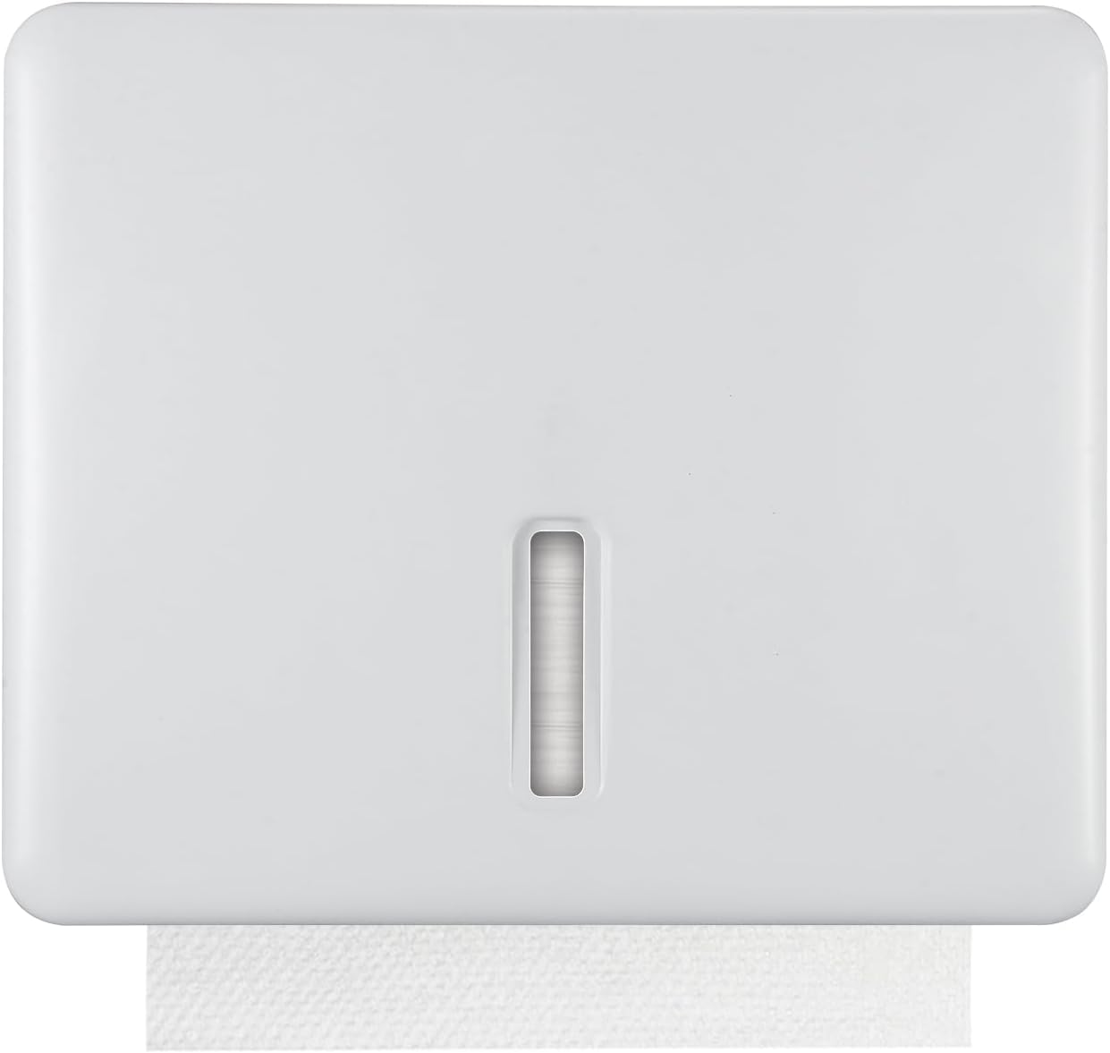 Multifold Paper Towel Dispenser Wall Mount (White) – Large Capacity C-Fold, Trifold, and Folded Commercial Hand Towels Holder for Bathroom & Restroom – Adhesive or Screw Mounted