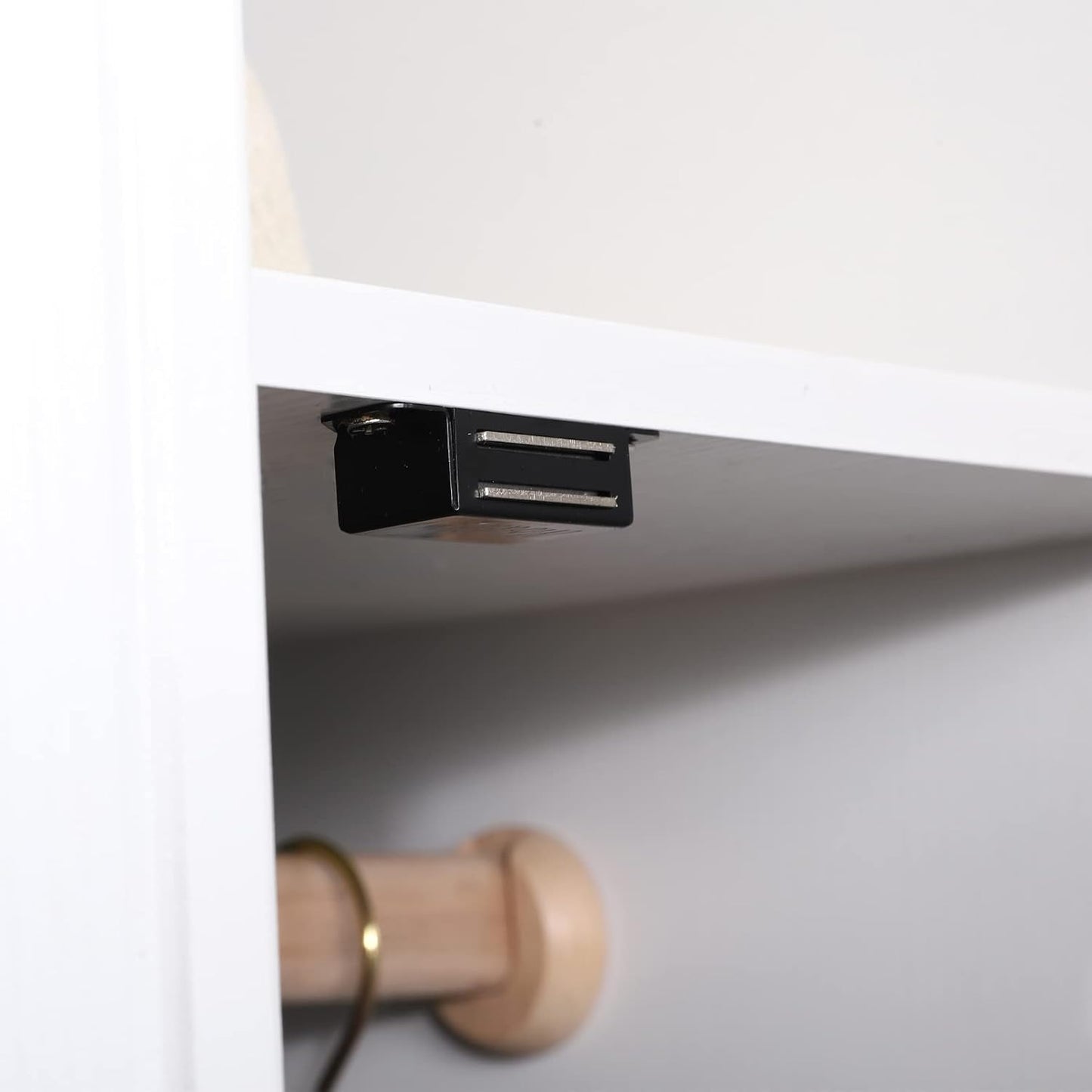 Mousike Cabinet Magnets 30lb Black Door Magnets with Strong Magnetic for Kitchen Cupboard Wardrobe Closet Cabinet Door Drawer Latch 16 Pack