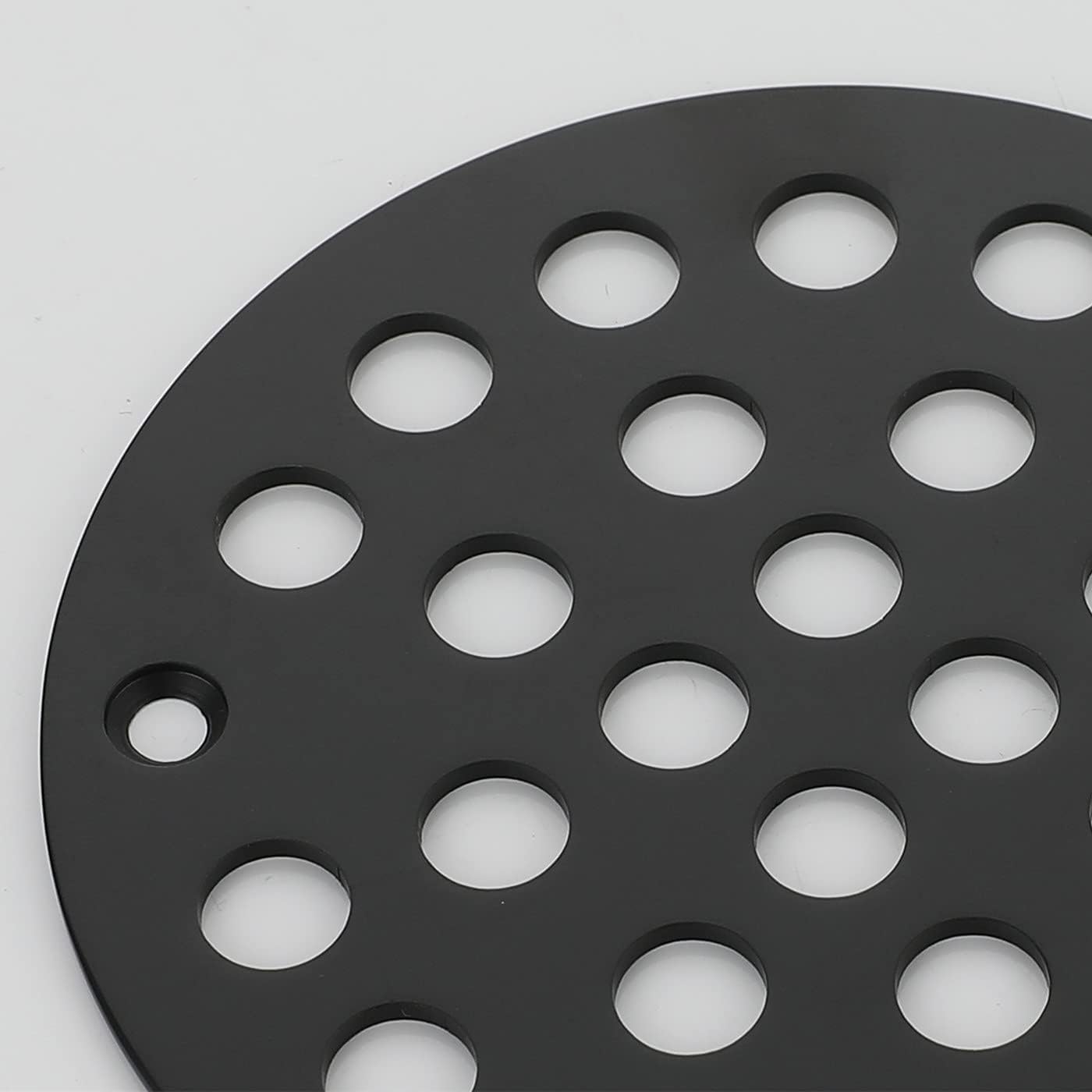 4-Inch Screw-in Shower Strainer Drain Cover Replacement Floor Strainer(Black)