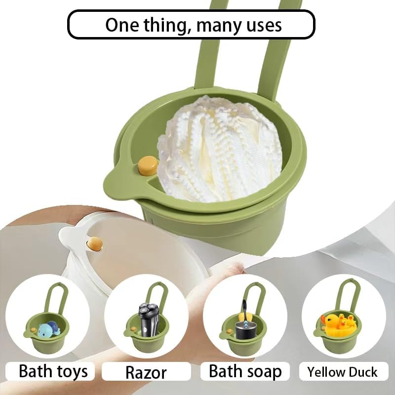 Sink Strainer Basket, Hanging Kitchen Sink Strainer Basket, Press to Dump, Easy Installation, Food Fruit & Vegetable Drainer Rack, Corner Waste Collector (White)