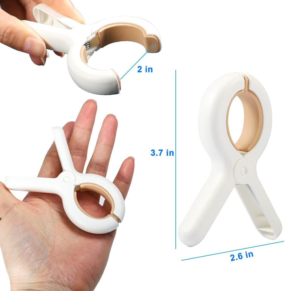 Beach Towel Clip, 3 PCS Cloth Pins, Quilt Drying Clip, Plastic Clothespins, Strong Grip Holder to Dry Laundry on Clothesline and Hanging Rack(Small)