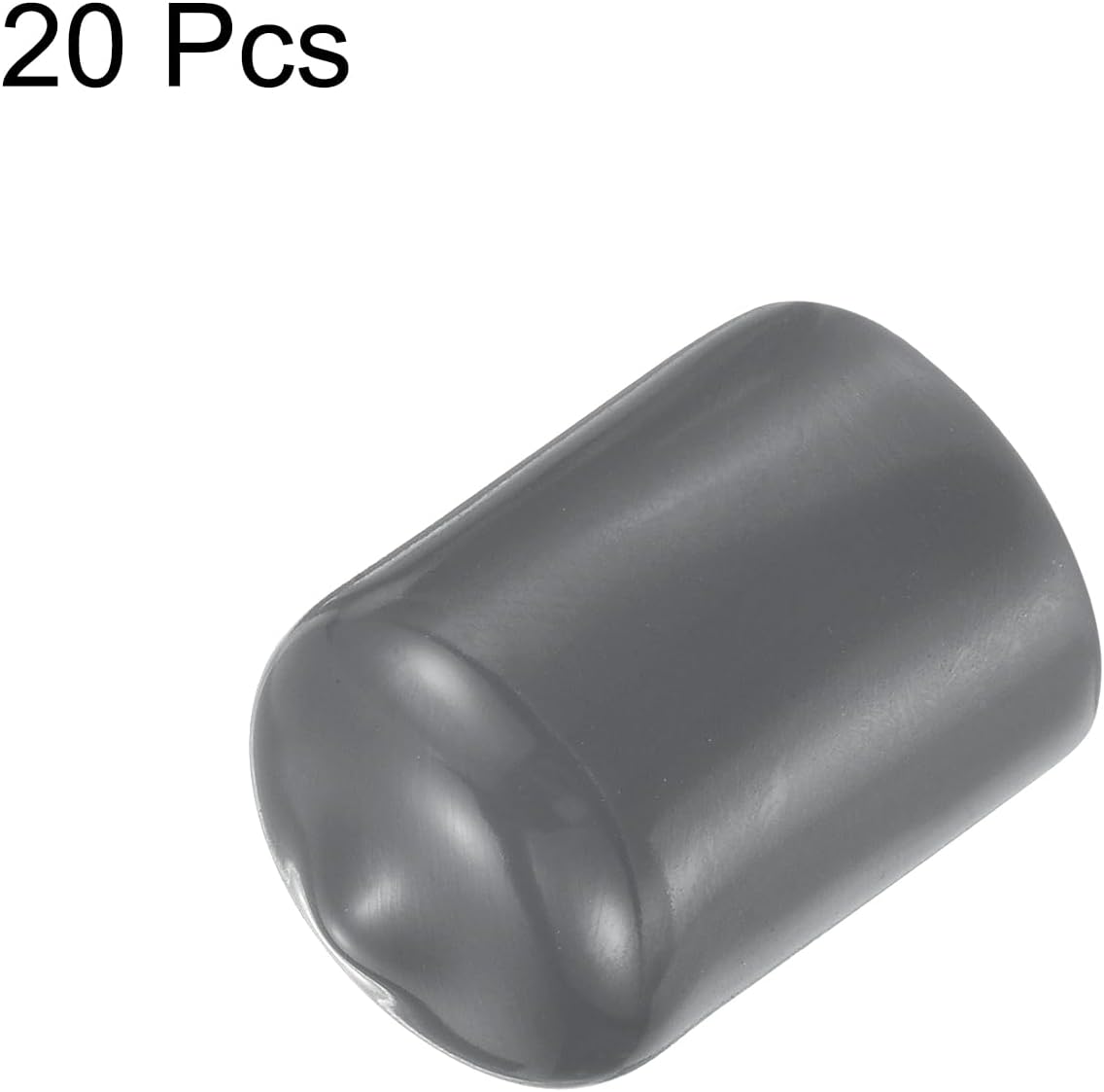 uxcell 20pcs Rubber End Caps 14.5mm ID Vinyl Round Tube Bolt Cap Cover Thread Protectors Dark Grey
