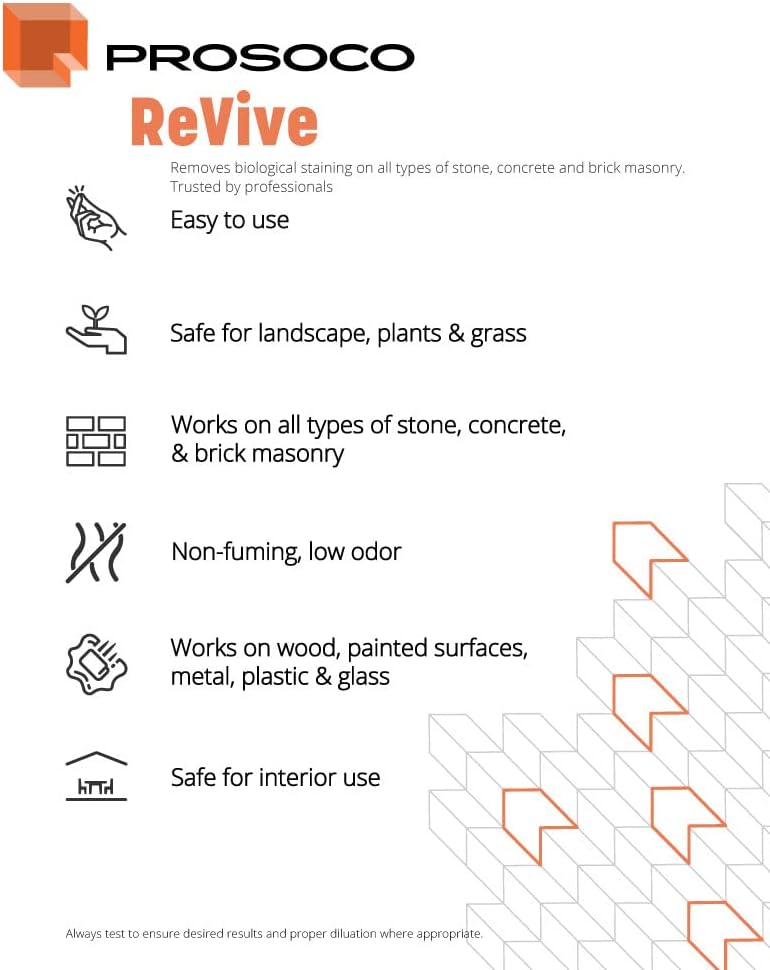 Prosoco ReVive - Headstone, Gravestone and Monument Cleaner - Trusted by Professionals - (1-Gallon)