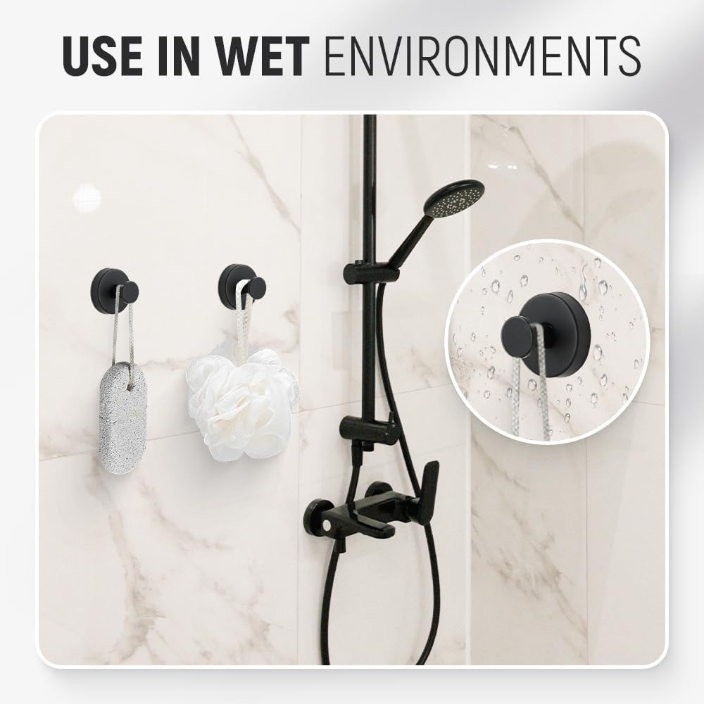 Suction Cup Hooks for Wreaths, 2025 New No Drill Suction Cup Hooks on Glass, Wreath Hanger for Front Door, Rustproof Hook Holder Towel Hook for Window Bathroom Mirrors Tile (1, White)