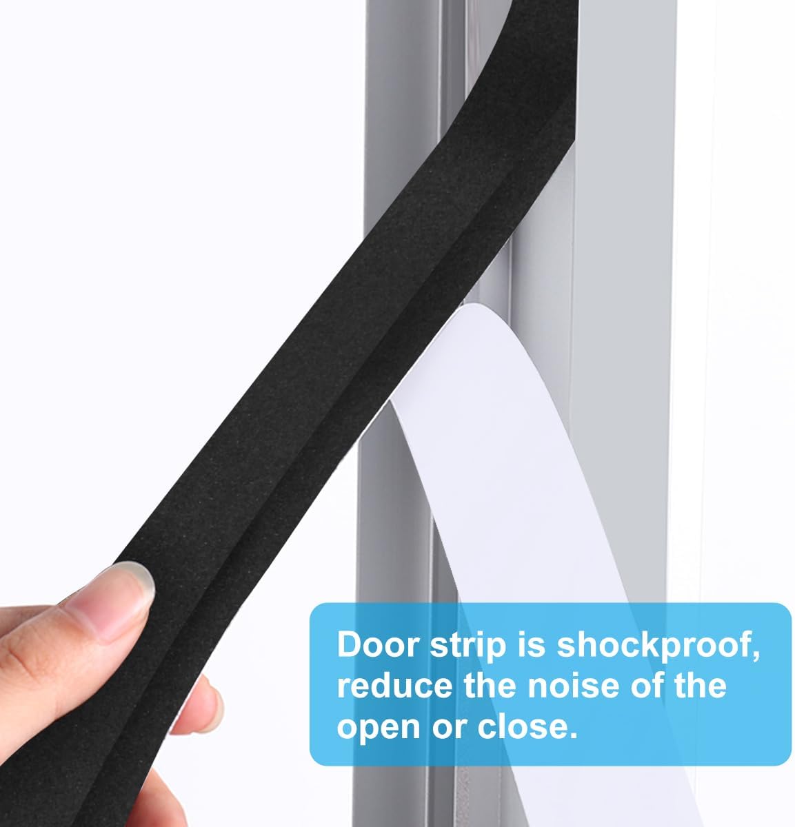 Seal Foam Tape, 2 Rolls 1/2 Inch W x 1/2 Inch T Weather Stripping for Door and Window,High Density Single Sided Closed Cell Door Insulation Weather Strip, 2 Rolls Total 13FT Black