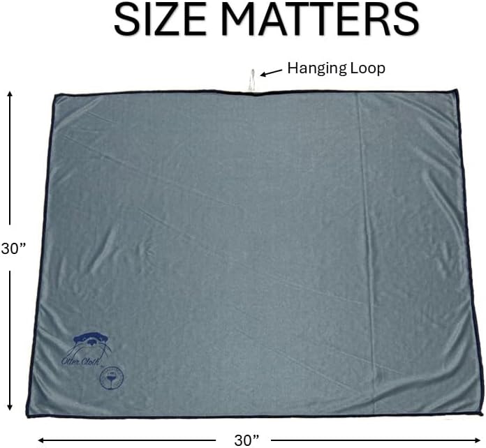 Trendy Bartender Toast to Perfection Microfiber Commercial Grade Glass Polishing Lint-Free Cloth for Spotless Shine and a Residue-Free Finish - 30x30 inch - Grey