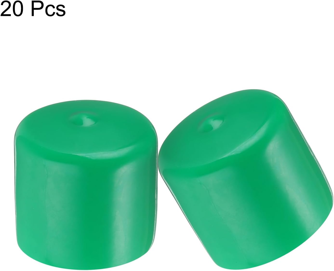 uxcell 20pcs Rubber End Caps 36mm(1 7/16") ID Vinyl PVC Round Tube Bolt Cap Cover Screw Thread Protectors Dark Green