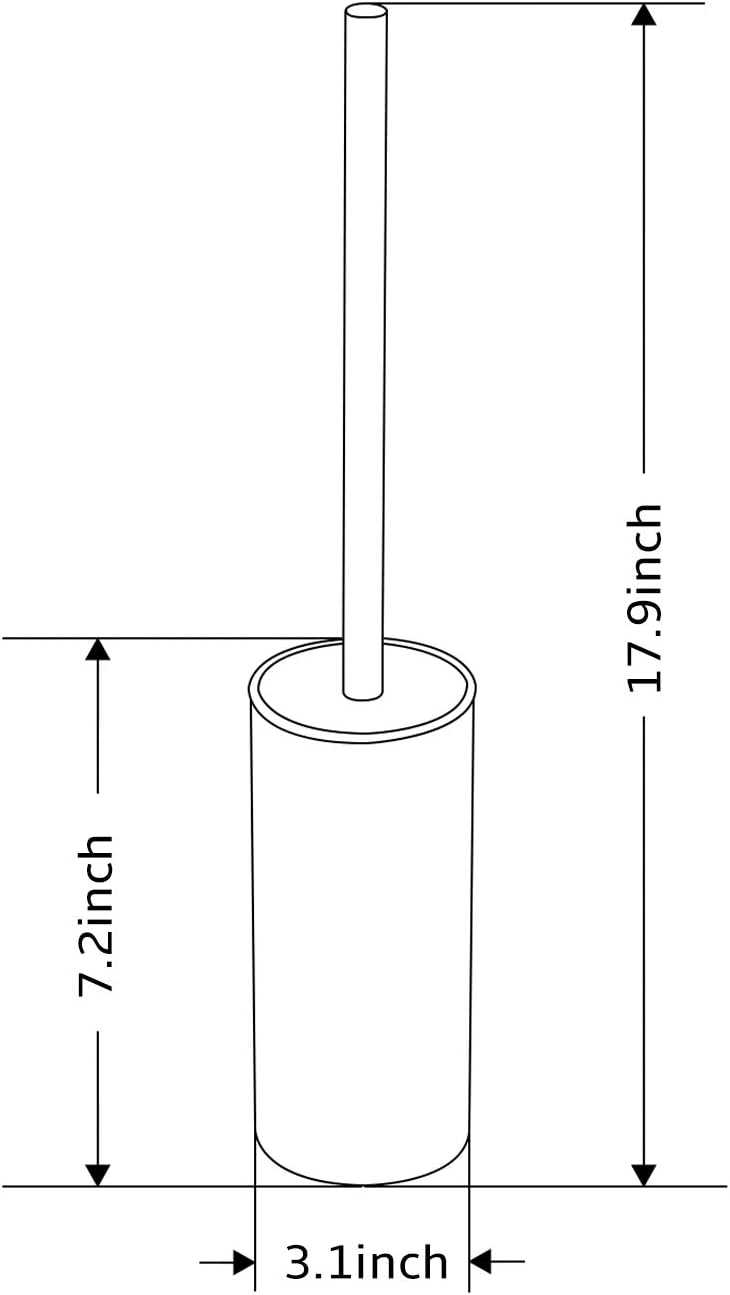 BGL Stainless Steel 304 Black Toilet Bowl Brush and Holder Set Cleaning Tool Holder with Toilet Brush