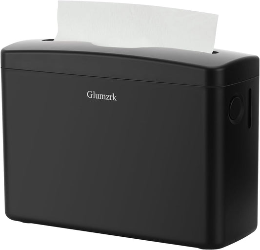 Paper Towel Dispenser Countertop, Compact Trifold Multifold Z Fold Hand Towel Holder Commercial Bathroom Paper Towels Dispenser for Home Kitchen Toilet, Black