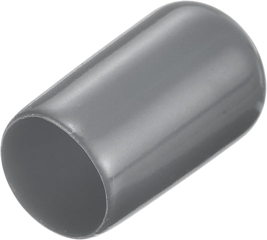 uxcell 20pcs Rubber End Caps 11.5mm ID Vinyl Round Tube Bolt Cap Cover Thread Protectors Dark Grey