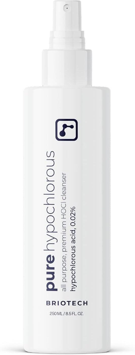 BRIOTECH Pure Hypochlorous Acid Spray and Cleanser, Original Premium HOCl Topical Solution, Multi-Purpose Cleaner, Family Approved & Pet Friendly, 8 fl oz