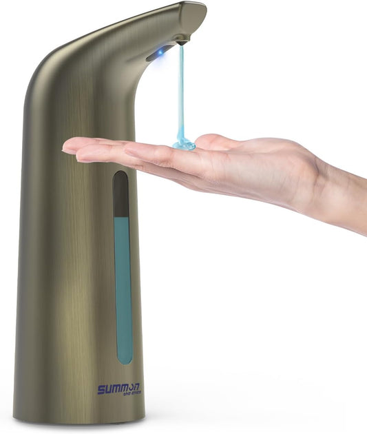 Automatic Liquid Soap Dispenser Touchless,400ML Modern Dish Soap Dispenser with Sensor,4 Gear Adjustable Battery Operated Waterproof Hand Sanitizer Dispenser for Bathroom,Kitchen