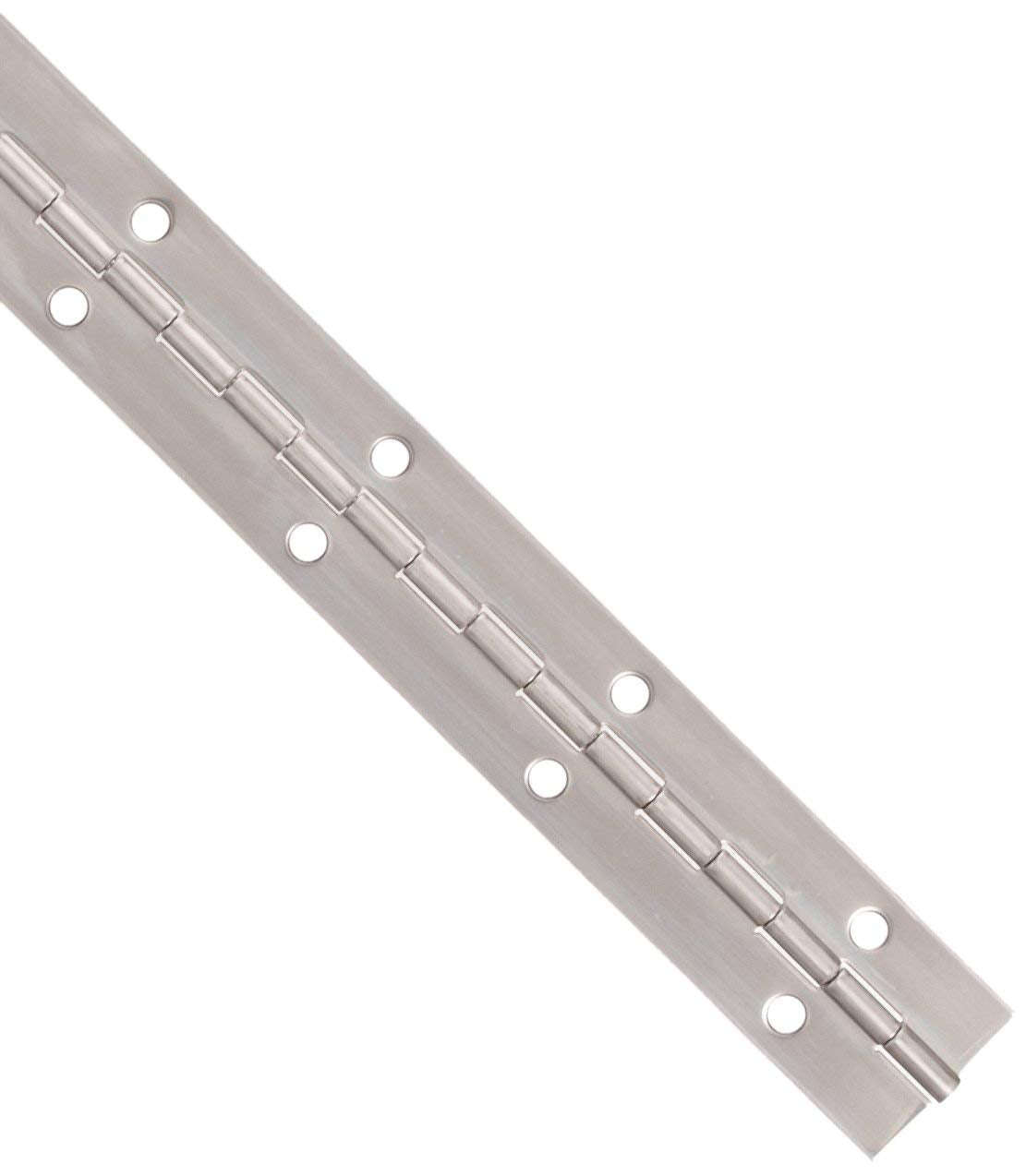 Stainless Steel Continuous Hinge with Hole, Bright Annealed Finish (6 Feet, 1-1/16 Inches)