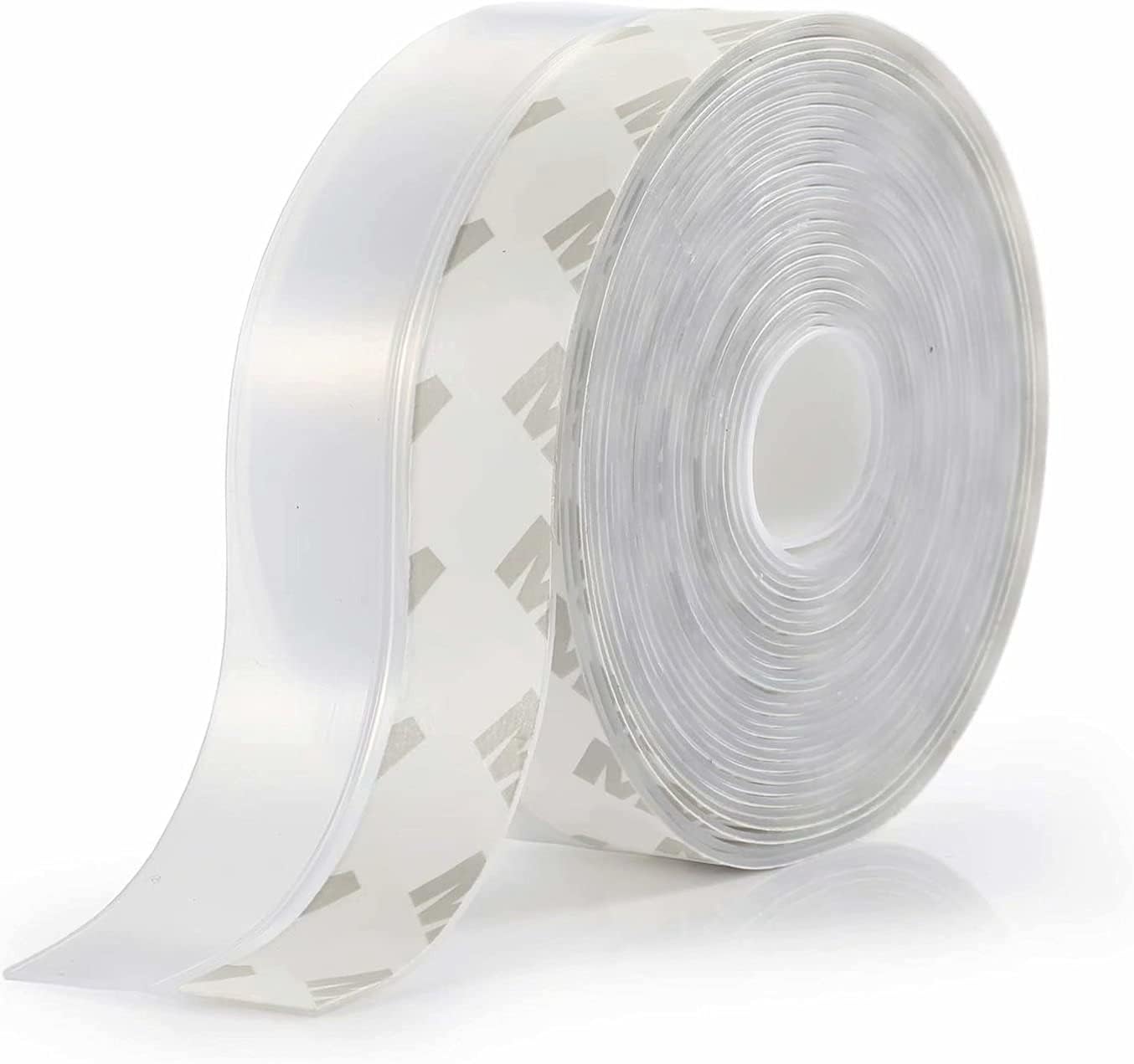 Weather Stripping Door Seal Strip,Door Strip Bottom for Doors Silicone Sealing Sticker Adhesive for Doors and Windows Gaps of Anti-Collision Silicone 5M/16FT (35MM, Transparent)