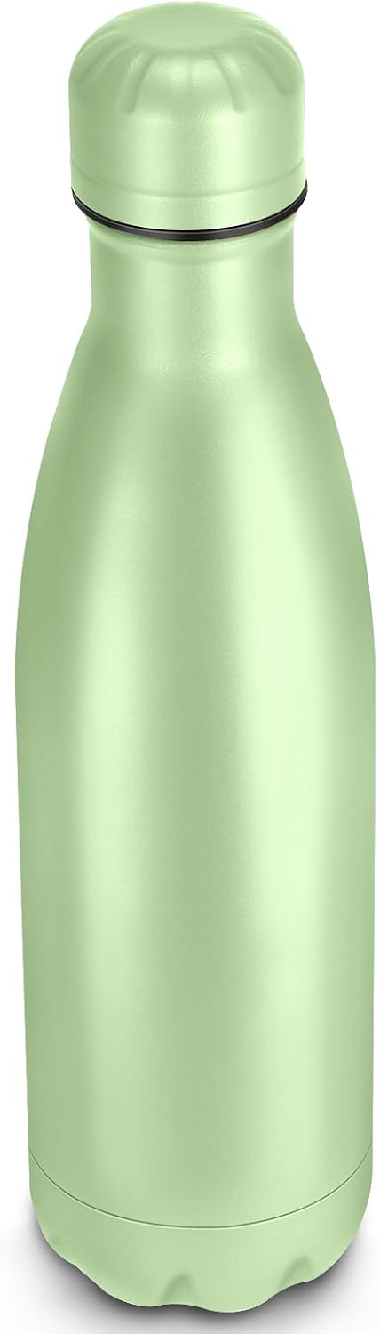 17oz Cola-Bottle Shaped Stainless Steel Leak-proof Water Bottle,Double Wall Vacuum Insulated Metal,Travel Mug For Sports Indoors & Outdoors,BPA-Free School Kids Flasks,Green(1Pack)