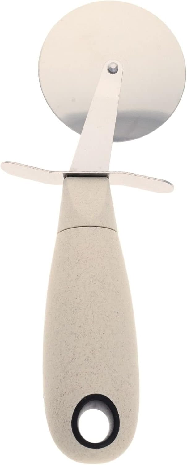 Beille 4pc Wheat Straw Kitchen Utensils Peeler Pizza Cutter Scoop and Grater