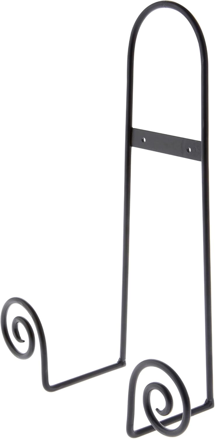 Bard's Black Wrought Iron Wall Mountable Tray or Platter Hanger, 16.25" H x 11.75" W x 4.5" D (For 16" - 30" Trays or Platters)