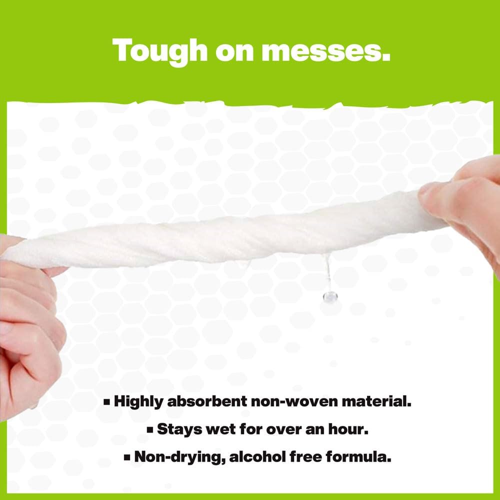 Crocodile Cloth PowerSCRUB Cleaning Wipes – 80 (15" x 10") Dual-Surface Cloths, Heavy-Duty, Moist, Absorbent, & Disposable - Safe on Skin & Multiple Surfaces