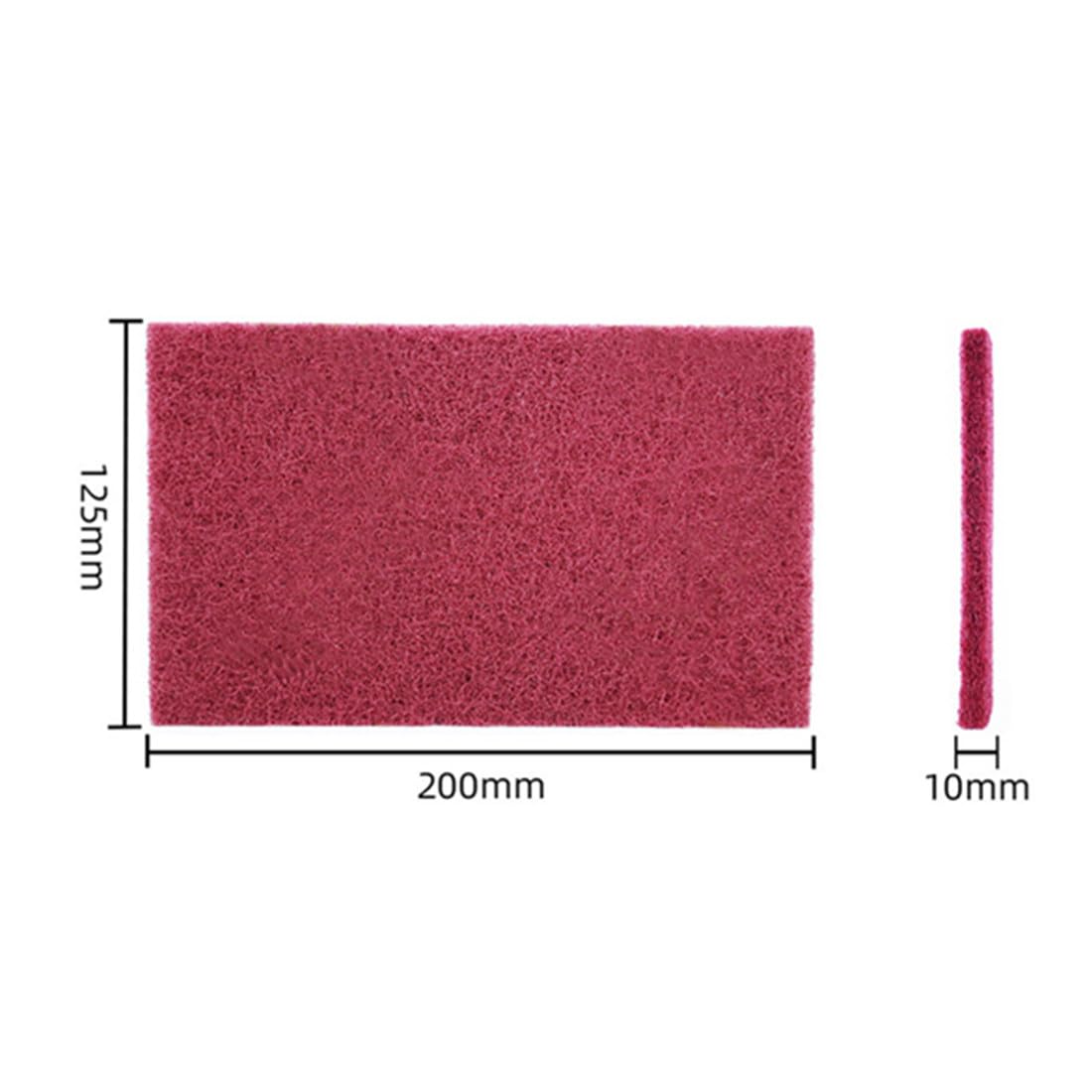 3M Scotch Brite 7447 Very Fine Grade General Purpose Sanding Hand Pads 6Pcs 200 x 125mm/8" x 5" Red