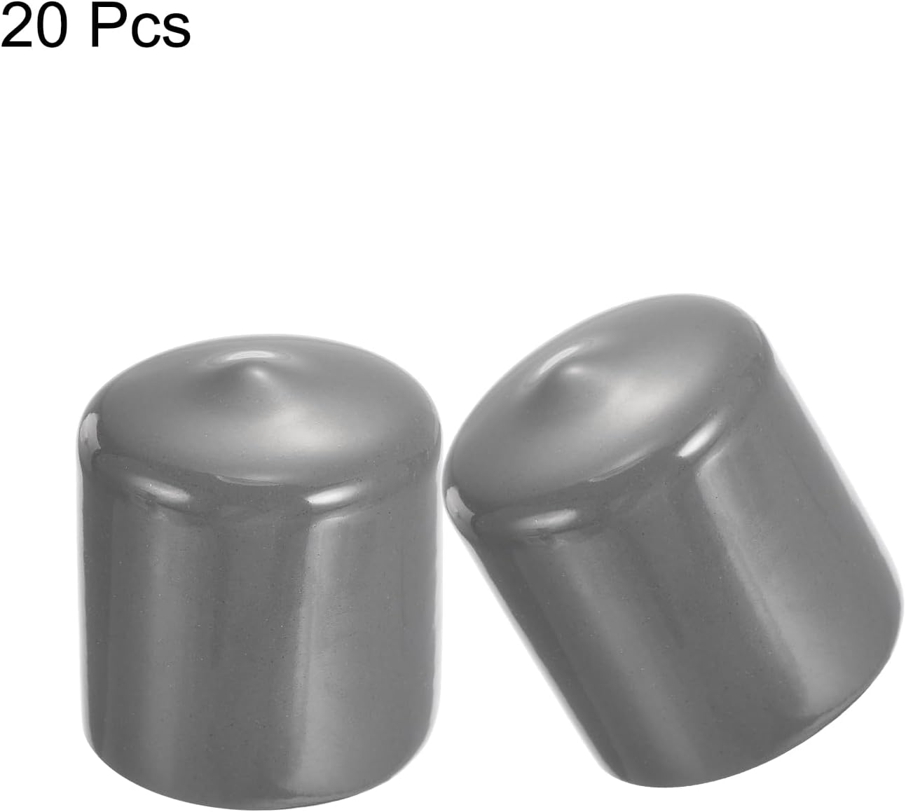 uxcell 20pcs Rubber End Caps 31mm ID Vinyl Cap Cover Screw Protectors Dark Grey
