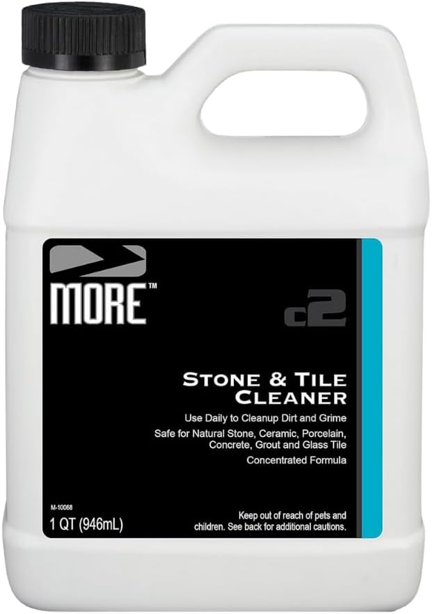 MORE - Stone & Tile Cleaner - Grout & Floor Cleaner for Natural Stone, Marble, Concrete, Ceramic, & Porcelain - Water-Based Grout Cleaner for Tile Floors - Concentrated Formula - pH Neutral - 32oz