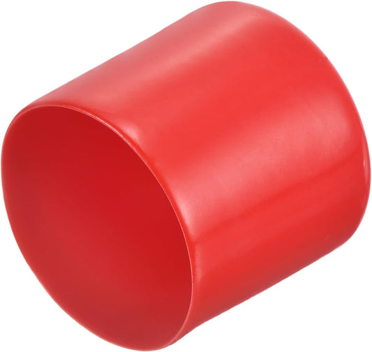 uxcell 20pcs Rubber End Caps 48mm ID Vinyl Round Tube Bolt Cap Cover Thread Protectors Red