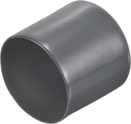 uxcell 20pcs Rubber End Caps 48mm ID Vinyl Round Tube Bolt Cap Cover Thread Protectors Dark Grey