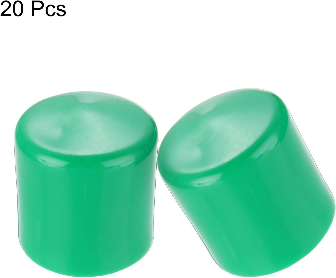 uxcell 20pcs Rubber End Caps 42mm(1 5/8") ID Vinyl PVC Round Tube Bolt Cap Cover Screw Thread Protectors Dark Green