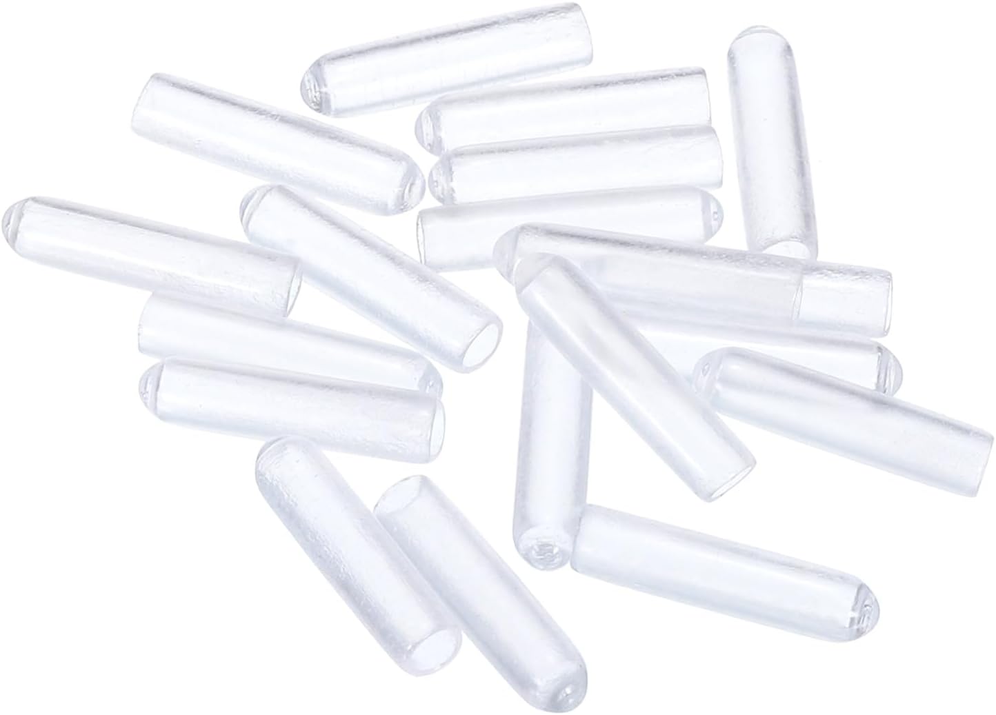 uxcell 20pcs Rubber End Caps 3mm(1/8") ID Vinyl PVC Round Tube Bolt Cap Cover Screw Thread Protectors Clear