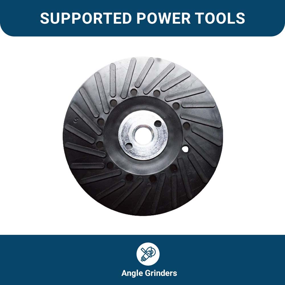 Benchmark Abrasives 5 Inch Sanding Disc Backing Pads, Resin Fiber Disc Polishing Pad for Grinding, Sanding, Stripping on Wood, Metal, 7/8" Arbor - Angle Grinder Attachments - Grinder Sanding Pad